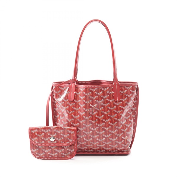GOYARD Ange Mini Pouch Tote reversible Bag ANJOUSMINCG02TY02P canvas leather Red
