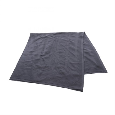 HERMES Coaching Perle Bleu Noir Stole scarf wrap foulard silk Navy Used Women