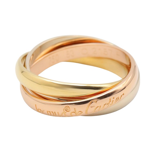 CARTIER Trinity Ring18KYG 18KPG 18KWG Three gold used US size 6.25 #53