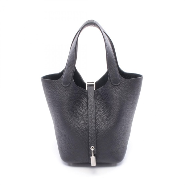 HERMES Picotin Lock PM tote bucket Handbag K Taurillon Clemence Caban Used SHW