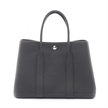 HERMES Garden party TPM Tote Handbag Negonda leather Black SHW Women K