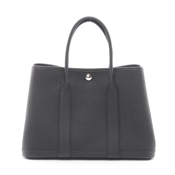 HERMES Garden party TPM Tote Handbag Negonda leather Black SHW Women K