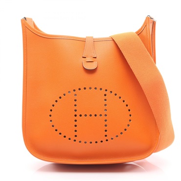 HERMES Evelyne 2 de PM Shoulder I Bag Epsom leather Orange SHW Used Women