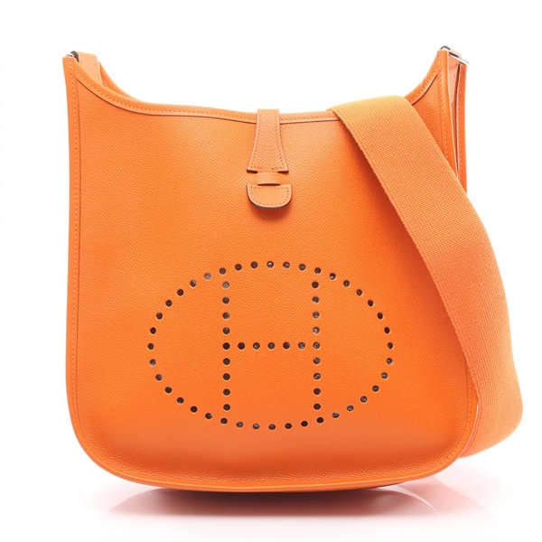 HERMES Evelyne 2 de PM Shoulder I Bag Epsom leather Orange SHW Used Women