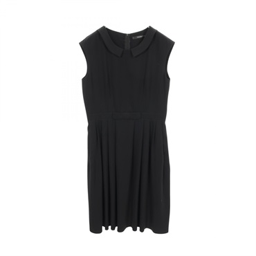 FOXEY NEW YORK Ribbon Sleeveless Dress 25642 polyester Black Used Women #42