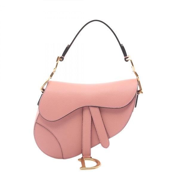 Dior SADDLE bag Hand leather Pink Used Women CD GHW No strap