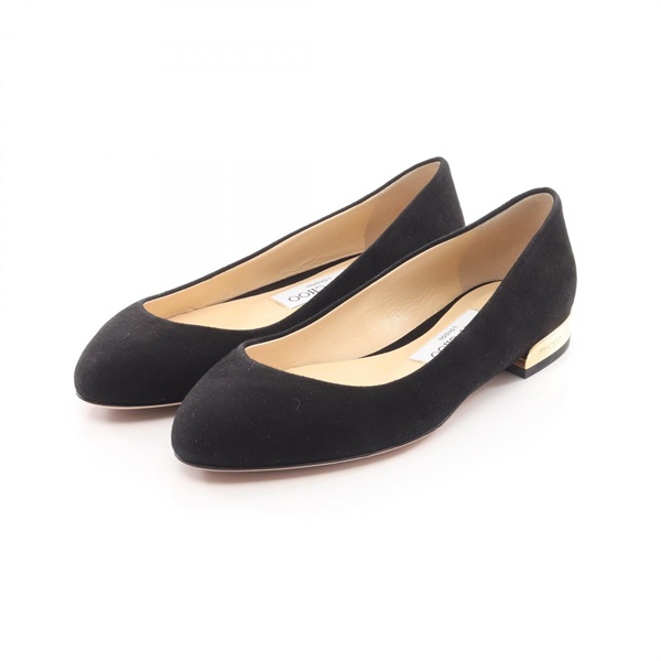 JIMMY CHOO Pumps flat Shoes #35 Suede Black Used Women