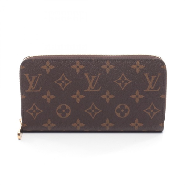 LOUIS VUITTON Zippy around long wallet M42616 Monogram canvas Brown Used unisex