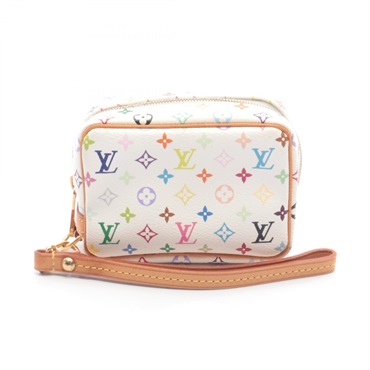 LOUIS VUITTON Trousse Wapity Pouch Case M58033 Monogram Multicolor Blanc Used LV