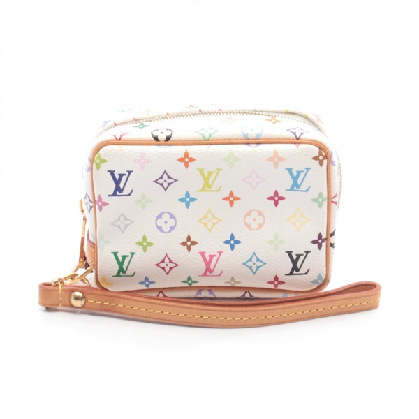 LOUIS VUITTON Trousse Wapity Pouch Case M58033 Monogram Multicolor Blanc Used LV