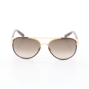 LOUIS VUITTON Attractions Pilot sunglasses eyewear Z0706U Plastic GHW Brown used