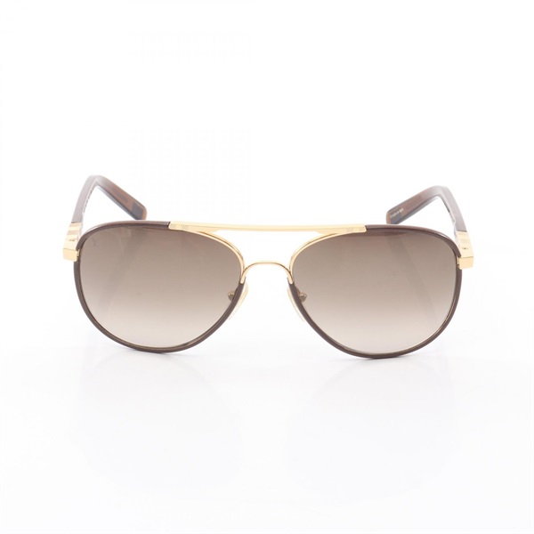 LOUIS VUITTON Attractions Pilot sunglasses eyewear Z0706U Plastic GHW Brown used