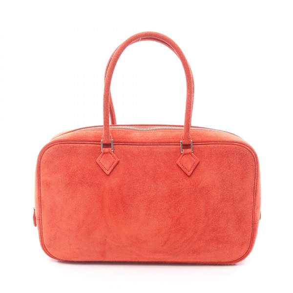 HERMES Plume Elan 28 Handbag leather Doblis Red Rouge vif Used Women H