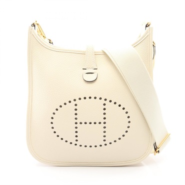 HERMES Evelyne 23 Shoulder Crossbody Bag Clemence leather Beige Nata GHW Women G