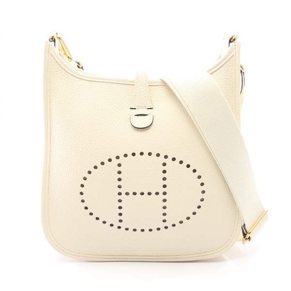 HERMES Evelyne 23 Shoulder Crossbody Bag Clemence leather Beige Nata GHW Women G