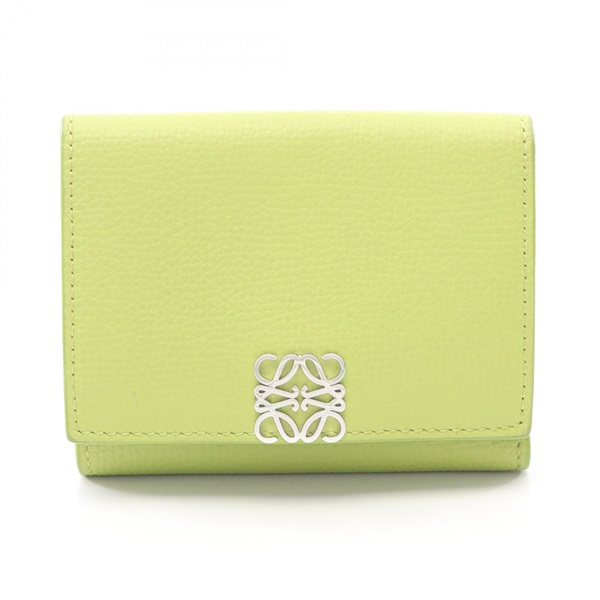 LOEWE Anagram Trifold Wallet C821TR2X08 leather Green Used Women