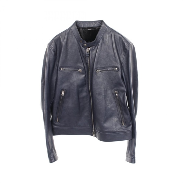 TOM FORD Riders jacket #52 BW486TFL822 leather Navy Used mens
