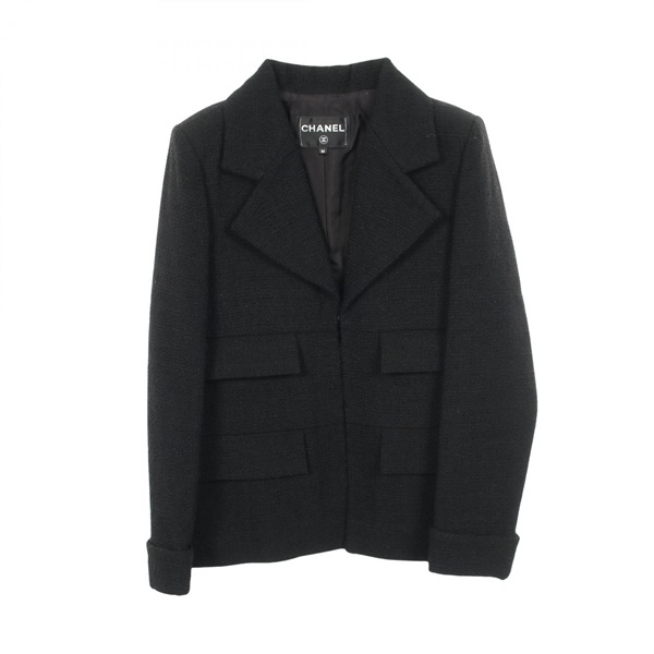 CHANEL tailored jacket #36 blouson P55472V30555 wool Black Used Women