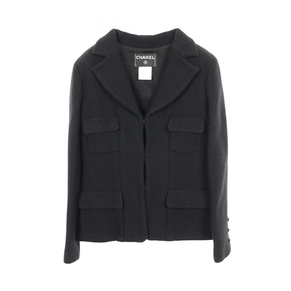 CHANEL Tailored jacket Blazer P29503V19412 wool Black #40 Used Women