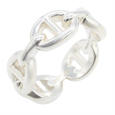 HERMES Chaine dancre Enchainee PM Ring Silver925 Used Women US size 5.5 #51