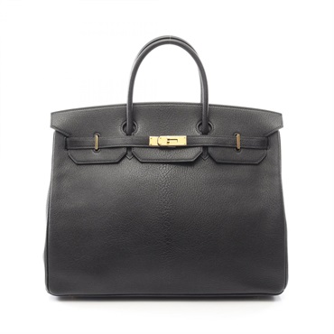 HERMES Birkin 40 Handbag Chevre leather Black GHW Used Women G