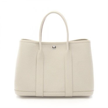 HERMES Garden Party TPM Tote Handbag Negonda leather Beige Beton SHW Women K