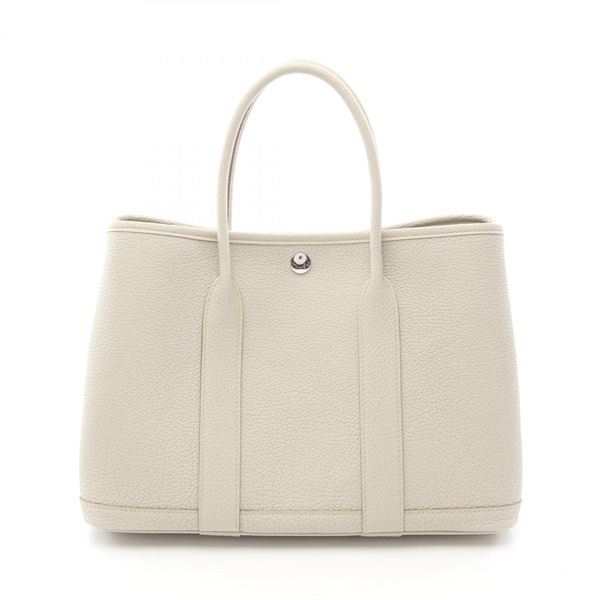 HERMES Garden Party TPM Tote Handbag Negonda leather Beige Beton SHW Women K