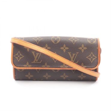 LOUIS VUITTON Pochette Twin PM Shoulder Crossbody Bag M51854 Monogram Used LV