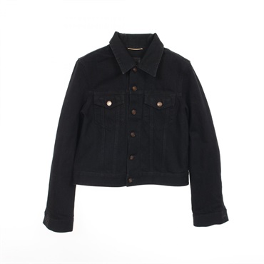 SAINT LAURENT PARIS Denim Jacket #L blouson cotton Black Used mens