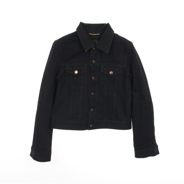 SAINT LAURENT PARIS Denim Jacket #L blouson cotton Black Used mens