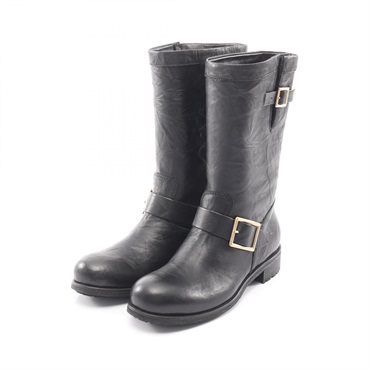 JIMMY CHOO short boots shoes #38.5 leather Black Used Women