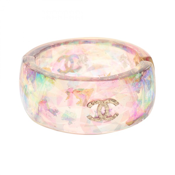 CHANEL COCO Mark 12A Bangle blacelet Plastic Multicolor Used Women