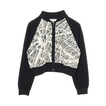 Christian Dior Plan de Paris Cropped Blouson #F36 viscose Black White Used