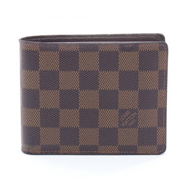 LOUIS VUITTON Portefeuille Florin Bi-fold wallet N60011 Damier canvas Ebene Used