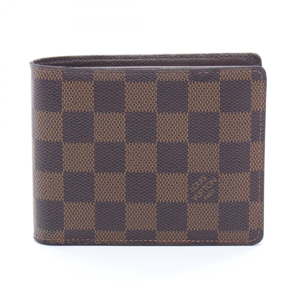 LOUIS VUITTON Portefeuille Florin Bi-fold wallet N60011 Damier canvas Ebene Used