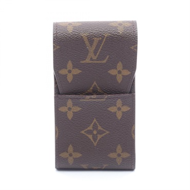 LOUIS VUITTON Etui cigarette M63024 Monogram PVC coated canvas Brown Used Unisex