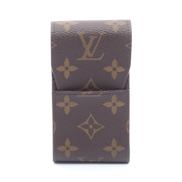 LOUIS VUITTON Etui cigarette M63024 Monogram PVC coated canvas Brown Used Unisex
