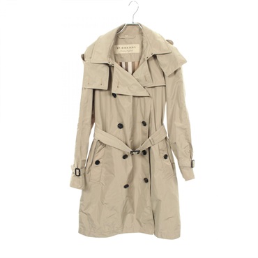 BURBERRY Trench Coat Jacket 4062463 polyester Beige Used Women #UK12