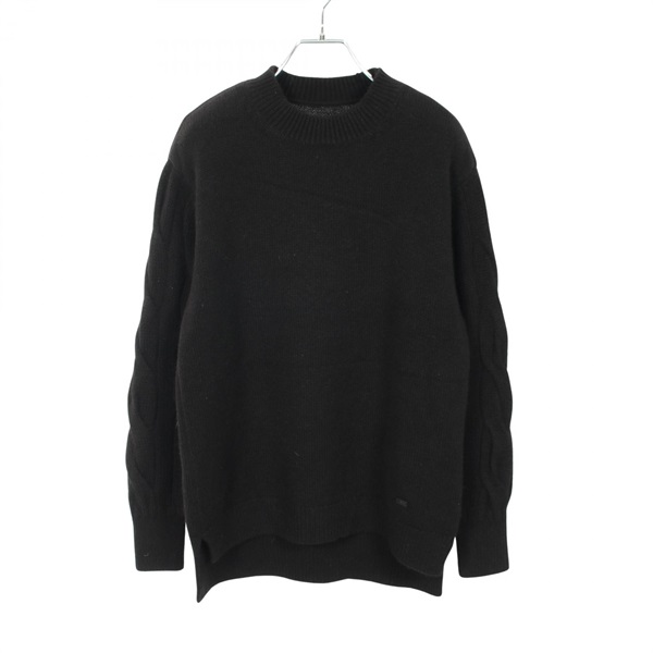 FOXEY Long Sleeve knit cashmere Black #40 Used Women