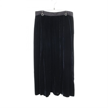 Emporio Armani Velor skirt Viscose Navy #44 Used Women