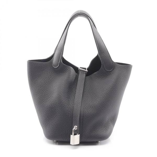 HERMES Picotin Lock PM bucket tote Handbag K Taurillon Clemence Caban SHW