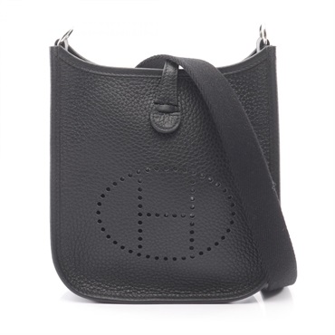 HERMES Evelyne TPM Amazon Shoulder crossbody Bag G Taurillon Clemence Black SHW