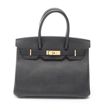 HERMES Birkin 30 Handbag Z Epsom leather Black Used Women GHW