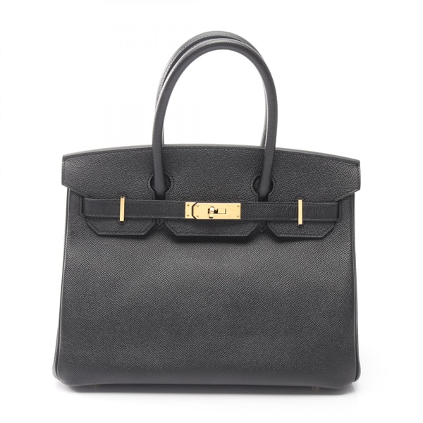 HERMES Birkin 30 Handbag Z Epsom leather Black Used Women GHW