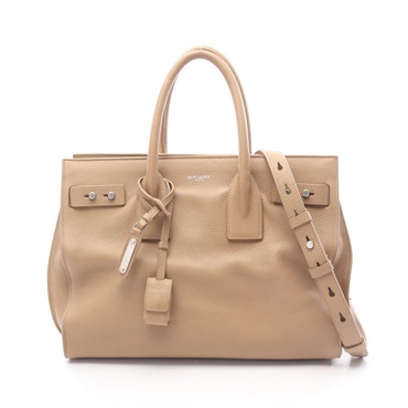 SAINT LAURENT PARIS Sac de Jour Souple crossbody Tote Bag 464960 leather beige