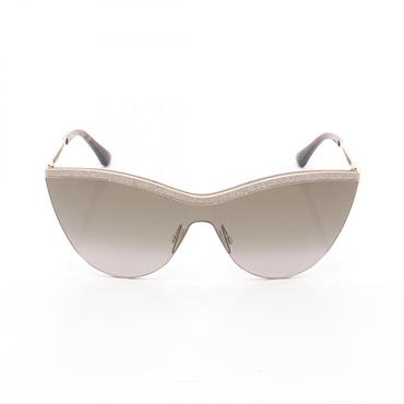 JIMMY CHOO KRISTEN Half-Rim Gradient Lenses Sunglasses GP Glitter Plastic Used