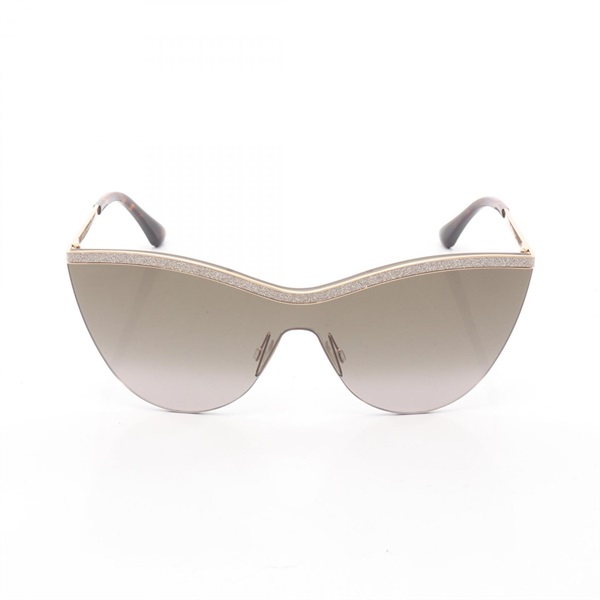 JIMMY CHOO KRISTEN Half-Rim Gradient Lenses Sunglasses GP Glitter Plastic Used