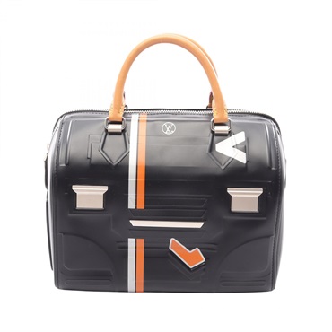LOUIS VUITTON Speedy 25 Space Collection Handbag leather Black Multicolor Used
