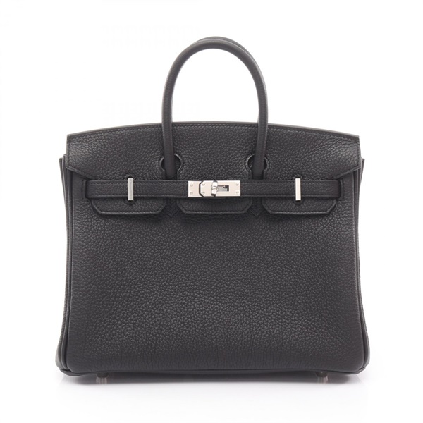 HERMES Birkin 25 Handbag Togo leather Black SHW Women K