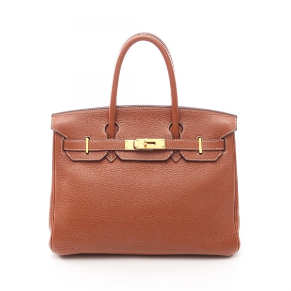 HERMES Birkin 30 Handbag I Taurillon Clemence Gold Used Women GHW